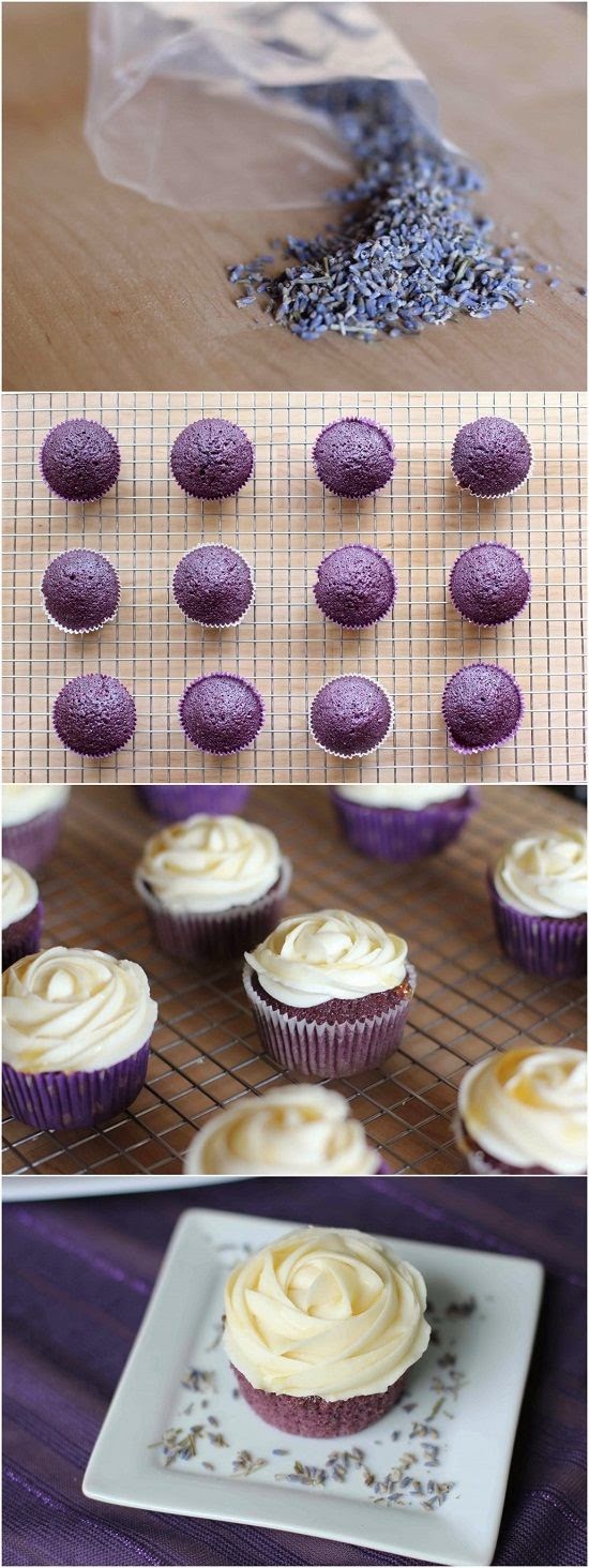 Lavender Cupcakes with Honey Frosting recipe