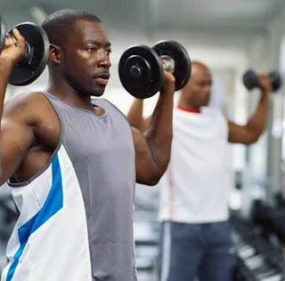 Black Man Working Out