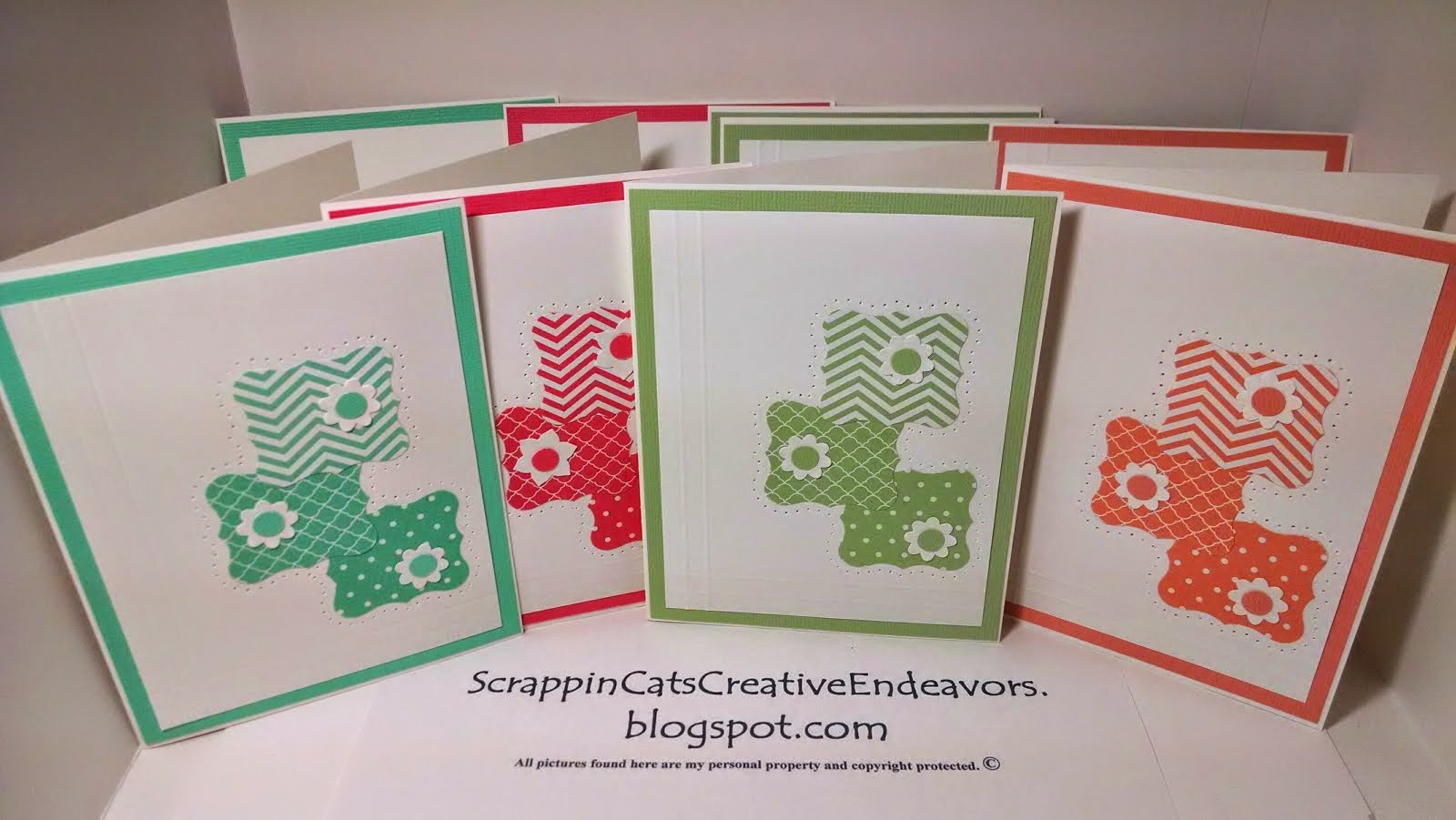 to Scrappin' Cat's Creative Endeavors Simple punch art cards