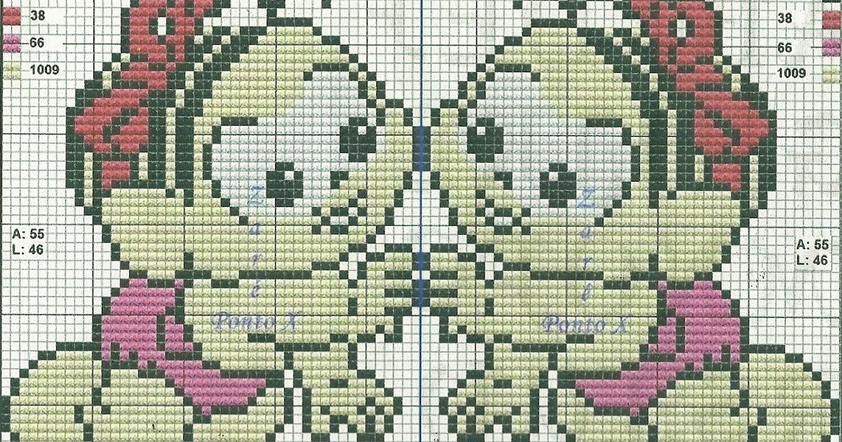 Artes da Abelha Rainha: Gráfico Mônica bebê da Zaré Ponto X