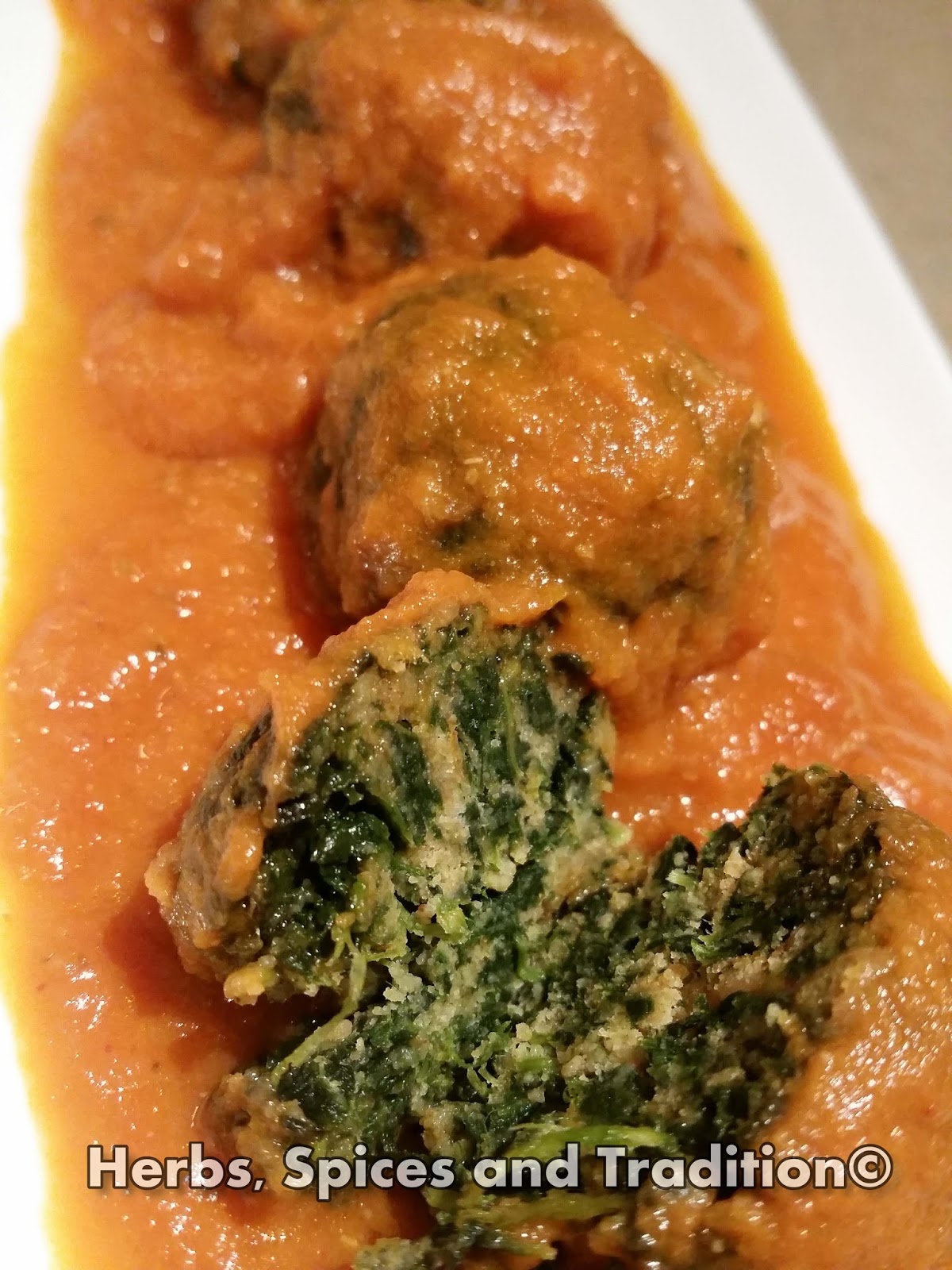 Herbs, Spices and Tradition SPINACH BALLS IN TOMATO CURRY