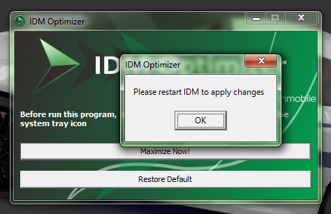 ضاعف سرعه تحميل الداون لود مانجر بواسطه IDM Optimizer 2011 Idm+optimizer