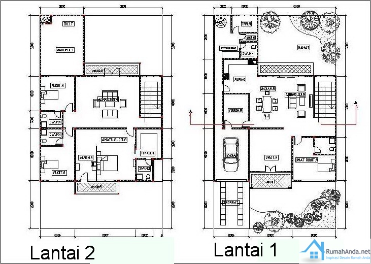 Desain Rumah Minimalis 2 Lantai Type 60 - Blogger Reog
