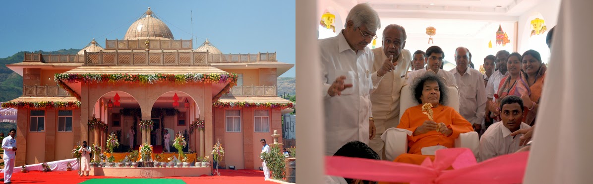The magnificent Residence building which Swami inaugurated by cutting a pink ribbon