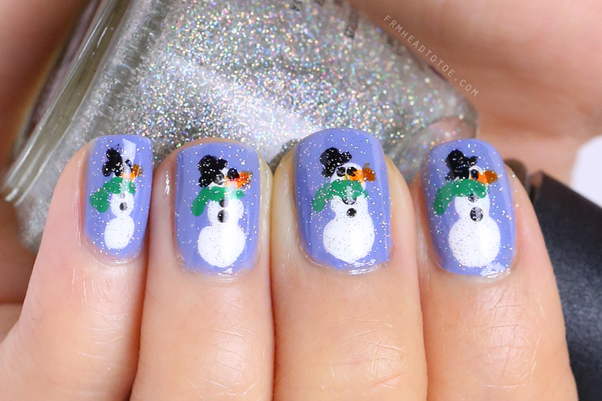 Manicure Monday Snowman Nail Art From Head To Toe