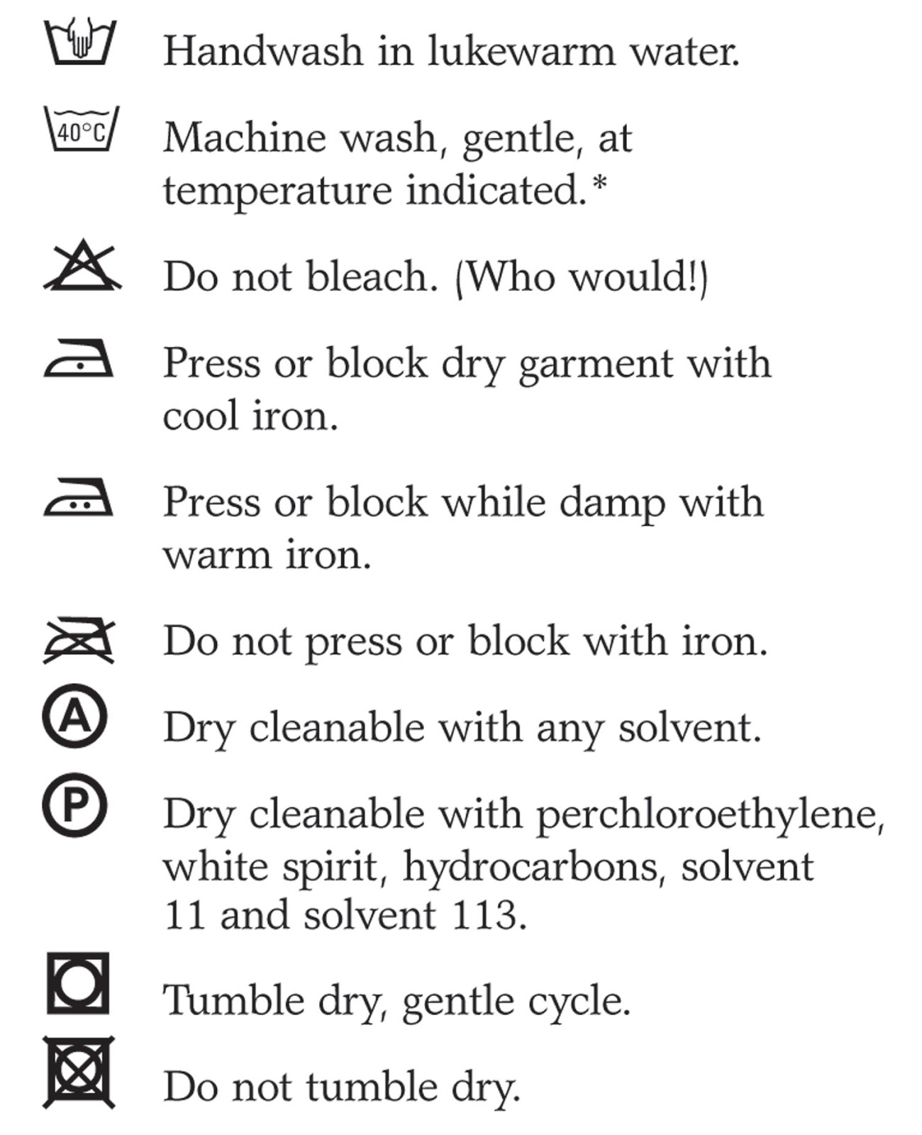 What do the symbols on your clothes mean? Polly's Lookbook