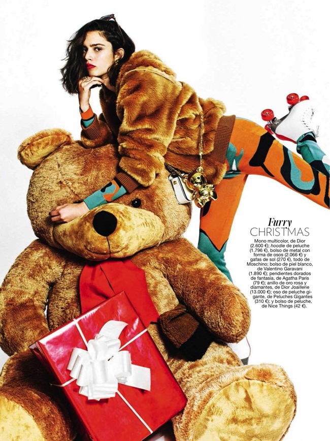 Moschino 2015 AW Teddy Bear Hooded Faux Fur Bomber Jacket Editorials