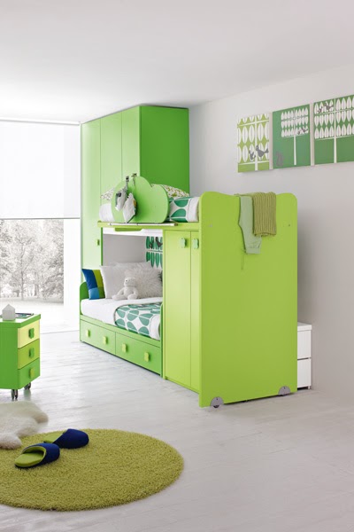 Dormitorios infantiles: Muebles de dormitorio para niños de color verde
