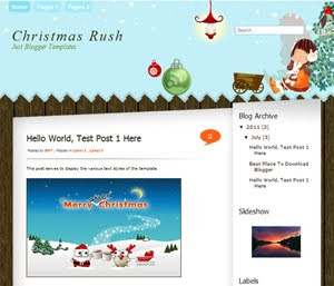 15+ Beautiful Free Christmas Blogger Themes 2011