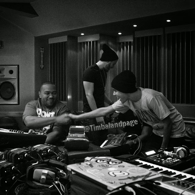 Timbaland working With Justin Bieber in Studio