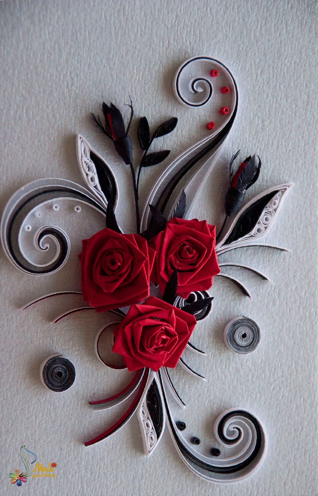 Neli Quilling Art Quilling cards roses