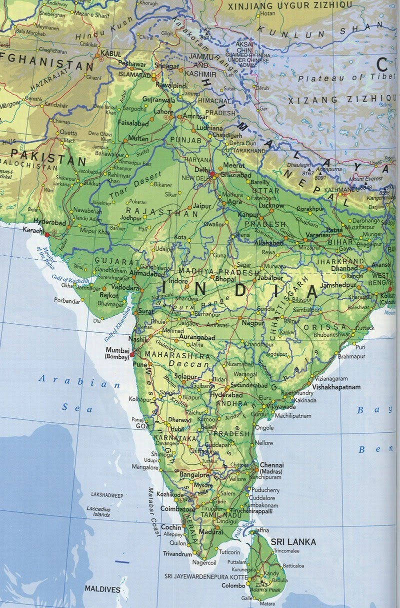 Online Maps: Indian Subcontinent Map