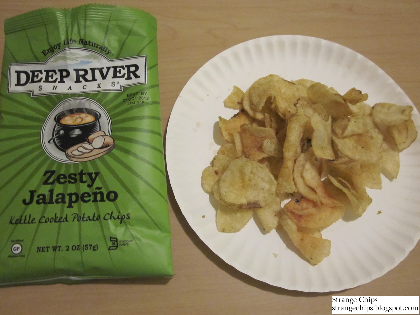 Strange Chips Deep River Snacks Zesty Jalapeno
