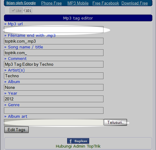 Cara Menambahkan Album Art Mp3 Secara Online