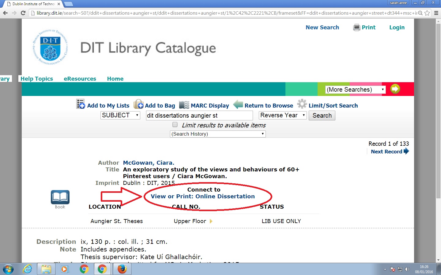 Dissertation Online Search