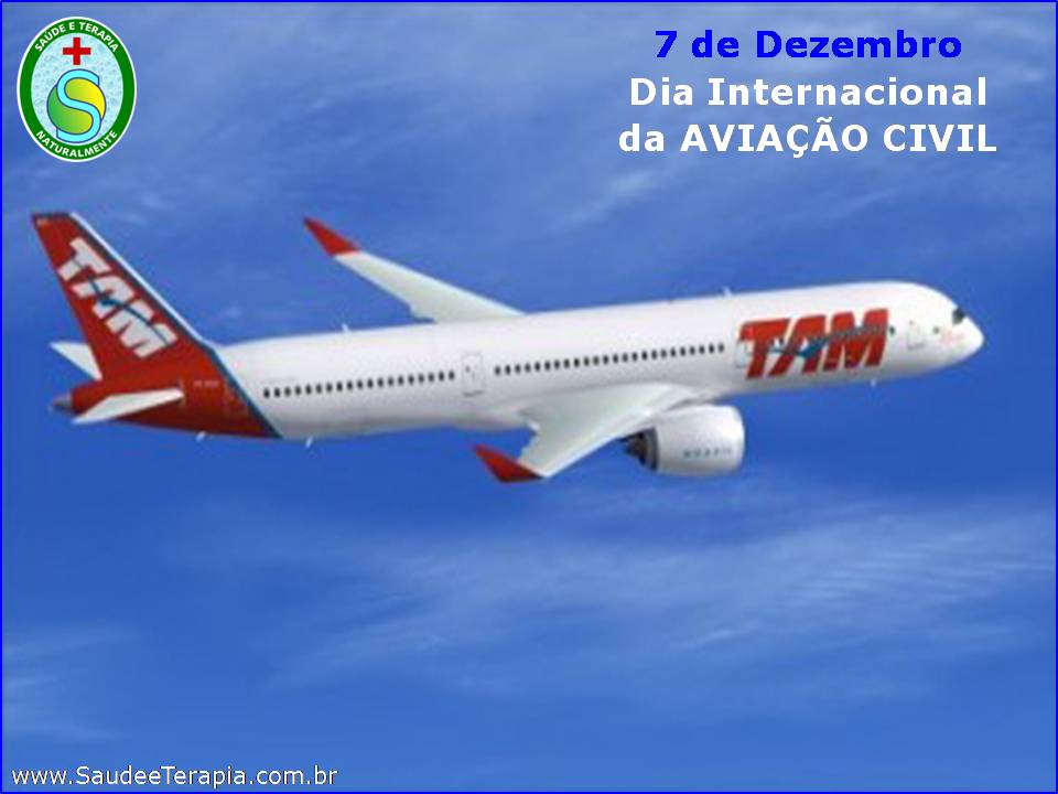 07 de DEZEMBRO é o Dia Internacional da Aviação Civil