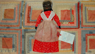 Early Hand Made Doll  - by Angela Hillstrom - One of a kind - Much detail hours of hand stitching