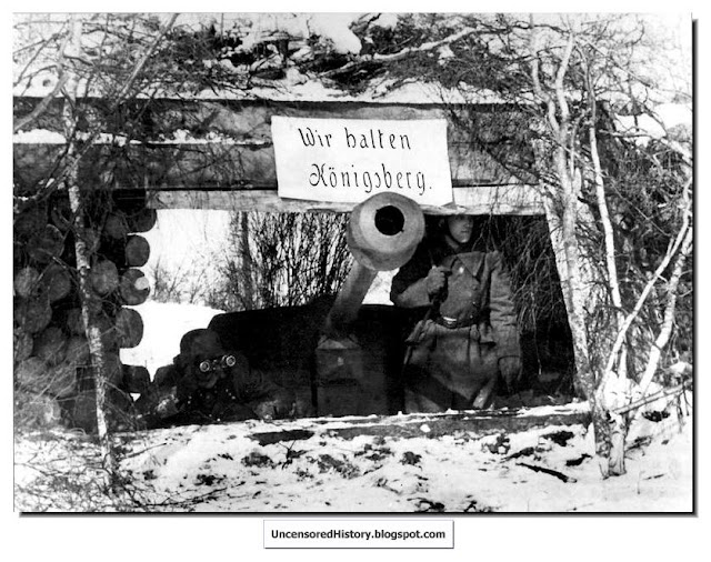 defiant German soldier waits Russian onslaught late December 1944  East Prussia