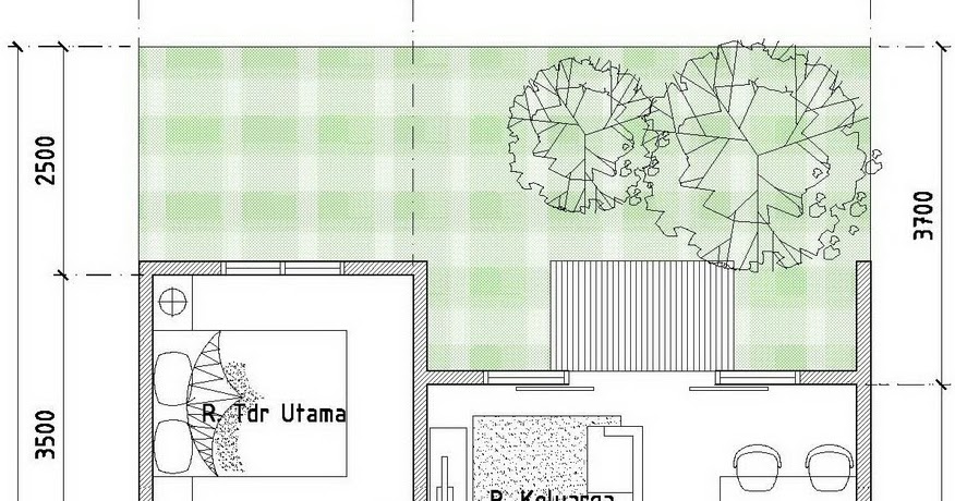 Contoh Denah & Desain Rumah minimalis type 54/120 | Desain ...