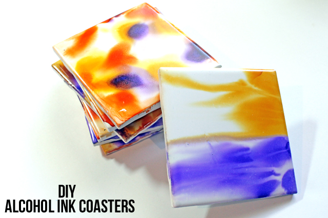 punk projects: DIY Alcohol Ink Coasters