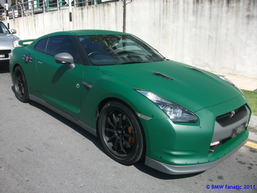 Malaysia Supercar Malaysia VIP Armythemed matte green Nissan GTR