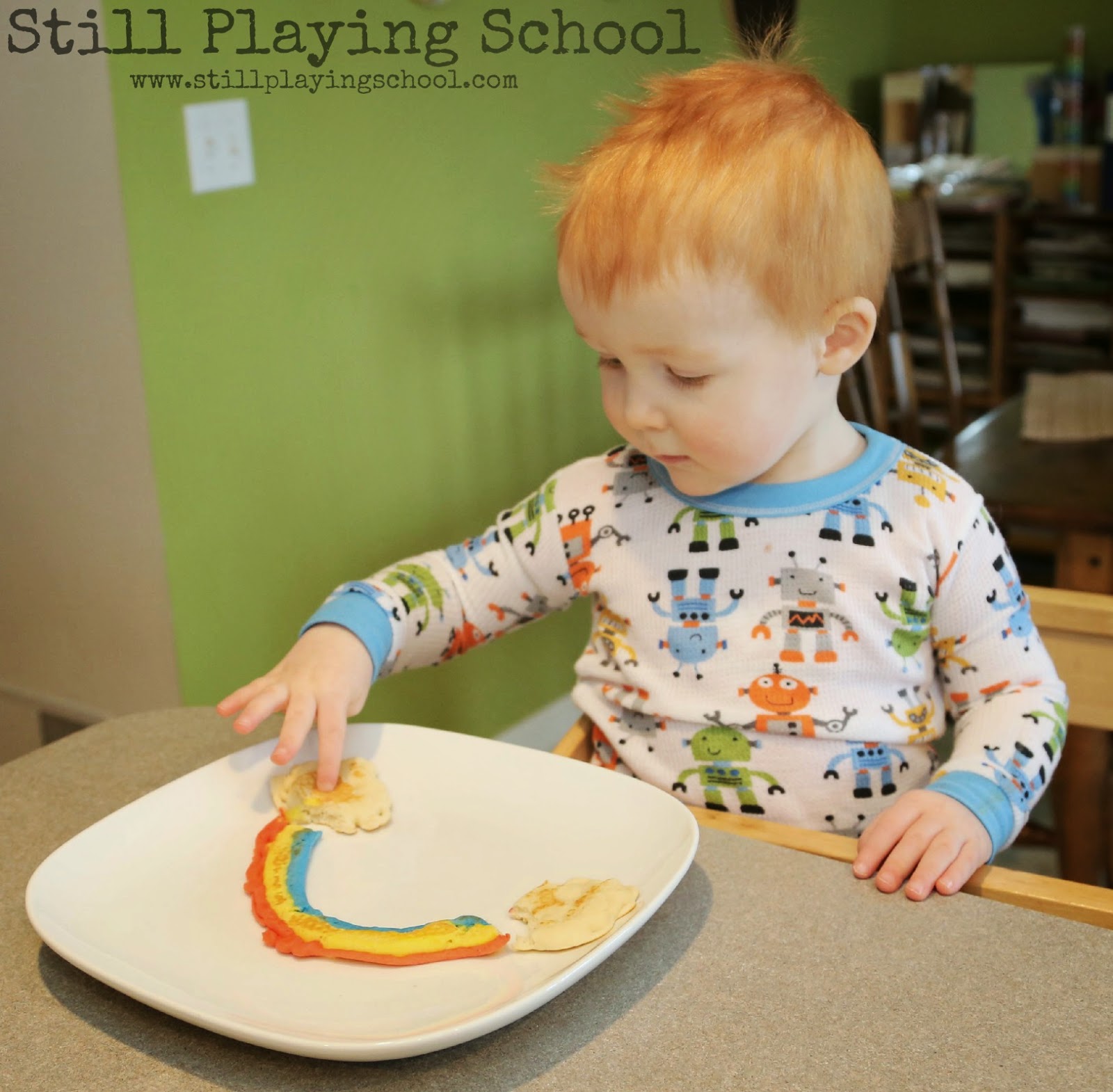Rainbow Pancakes Still Playing School