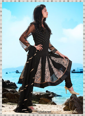 Anarkali Umbrella Frock Dress With Churidar Pajama