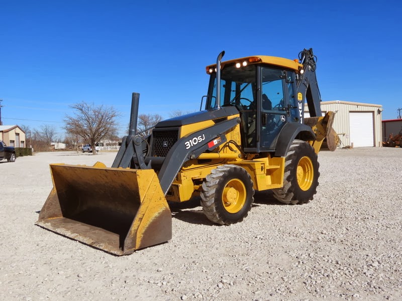 JOHN DEERE 310SJ LOADER BACKHOE 310 EXTENDAHOE 4WD CAB AC HEATER RIDE