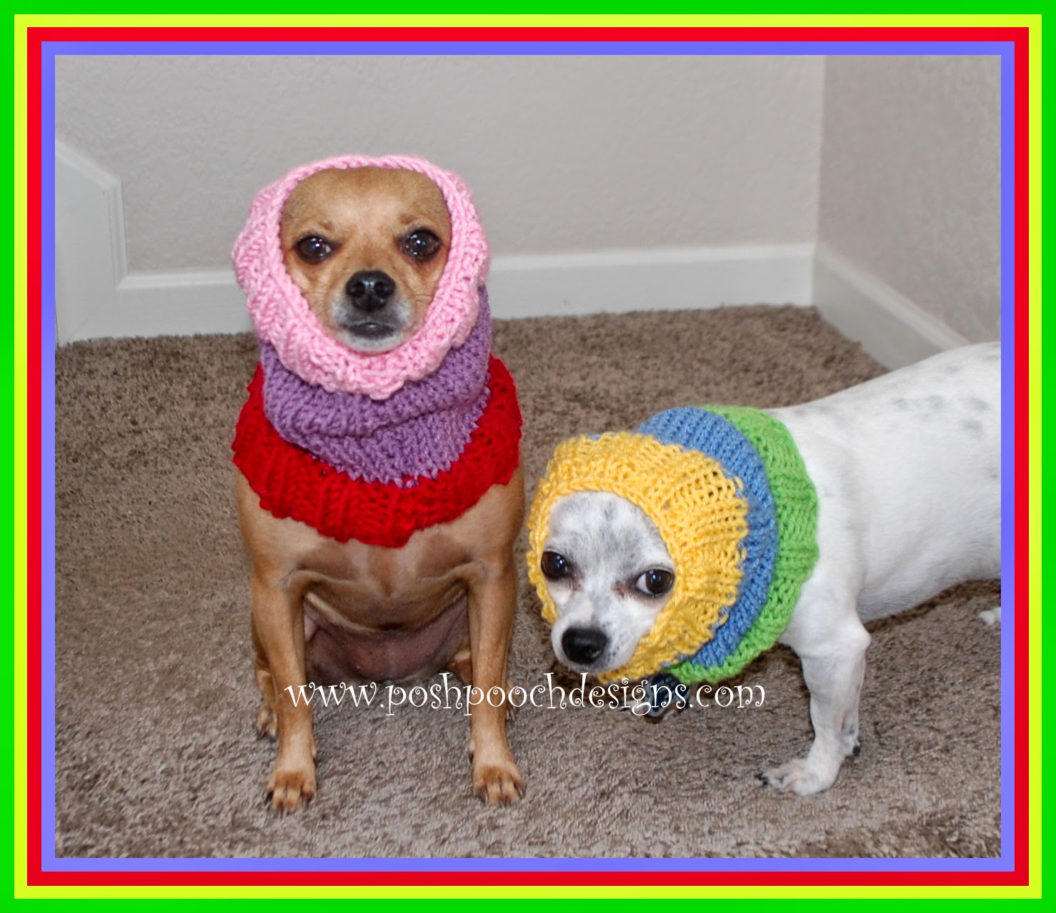 Posh Pooch Designs Dog Clothes Colors Dog Snood Free Knitting Pattern