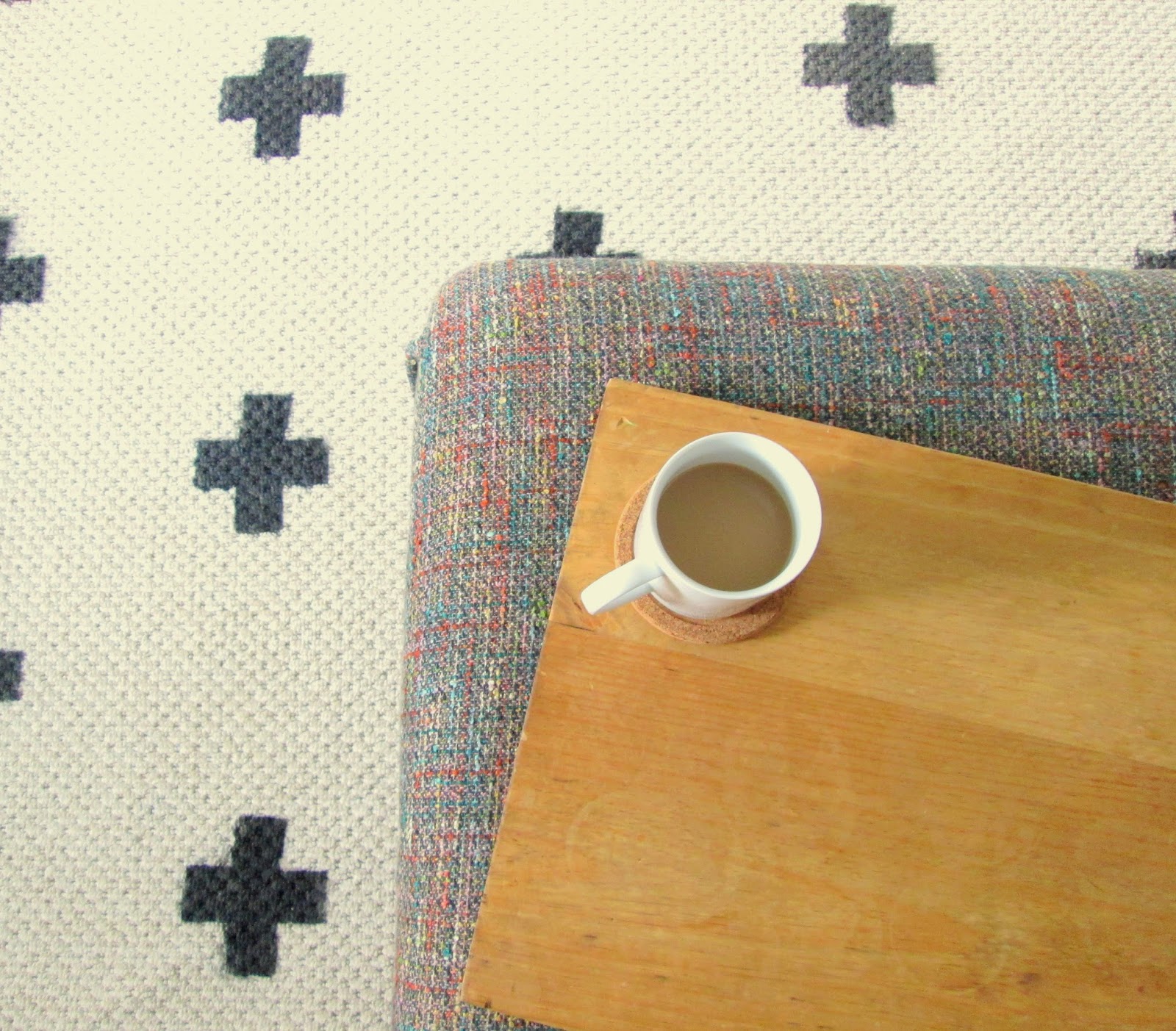 Chelsea's Garage DIY Swiss Cross Rug