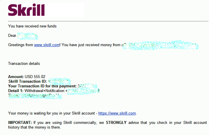خطوات سحب الاموال من بنك سكريل Skrill فرصـة اولــى