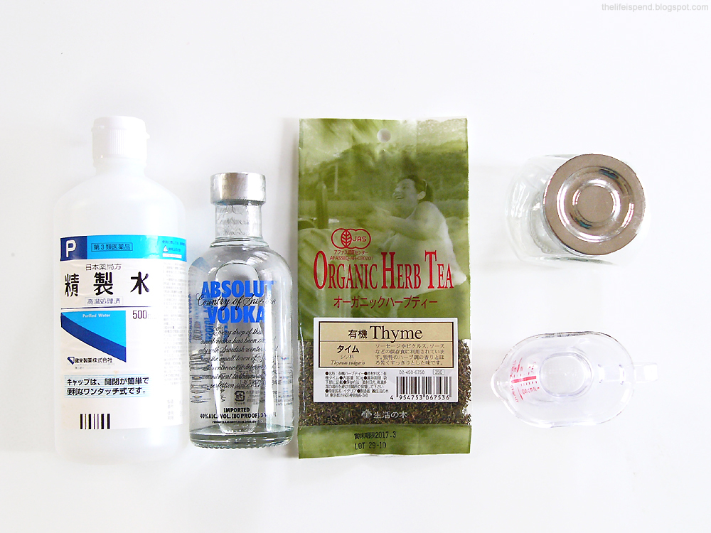 風邪予防スプレーにも 5分で出来るタイムチンキの作り方 なるべく自然派