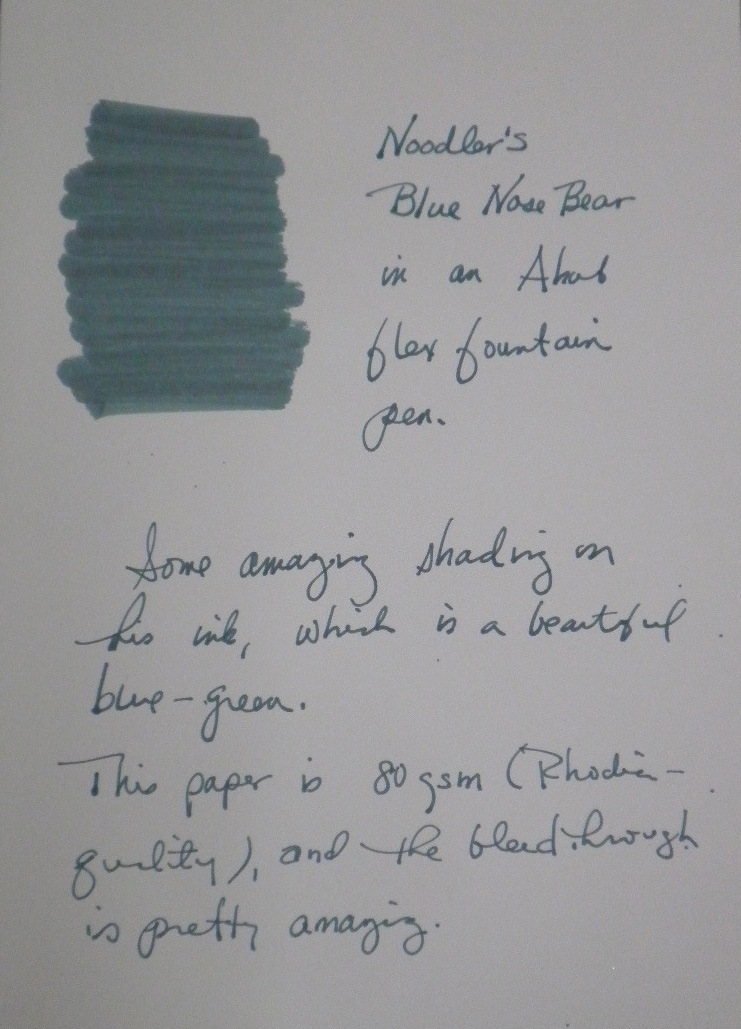 Noodler's Ink Fountain Pen Bottled Ink, 3oz - Blue Nosed Bear