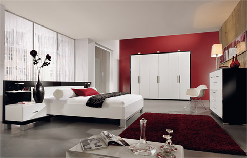 Dormitorios en rojo blanco y negro - Ideas para decorar dormitorios