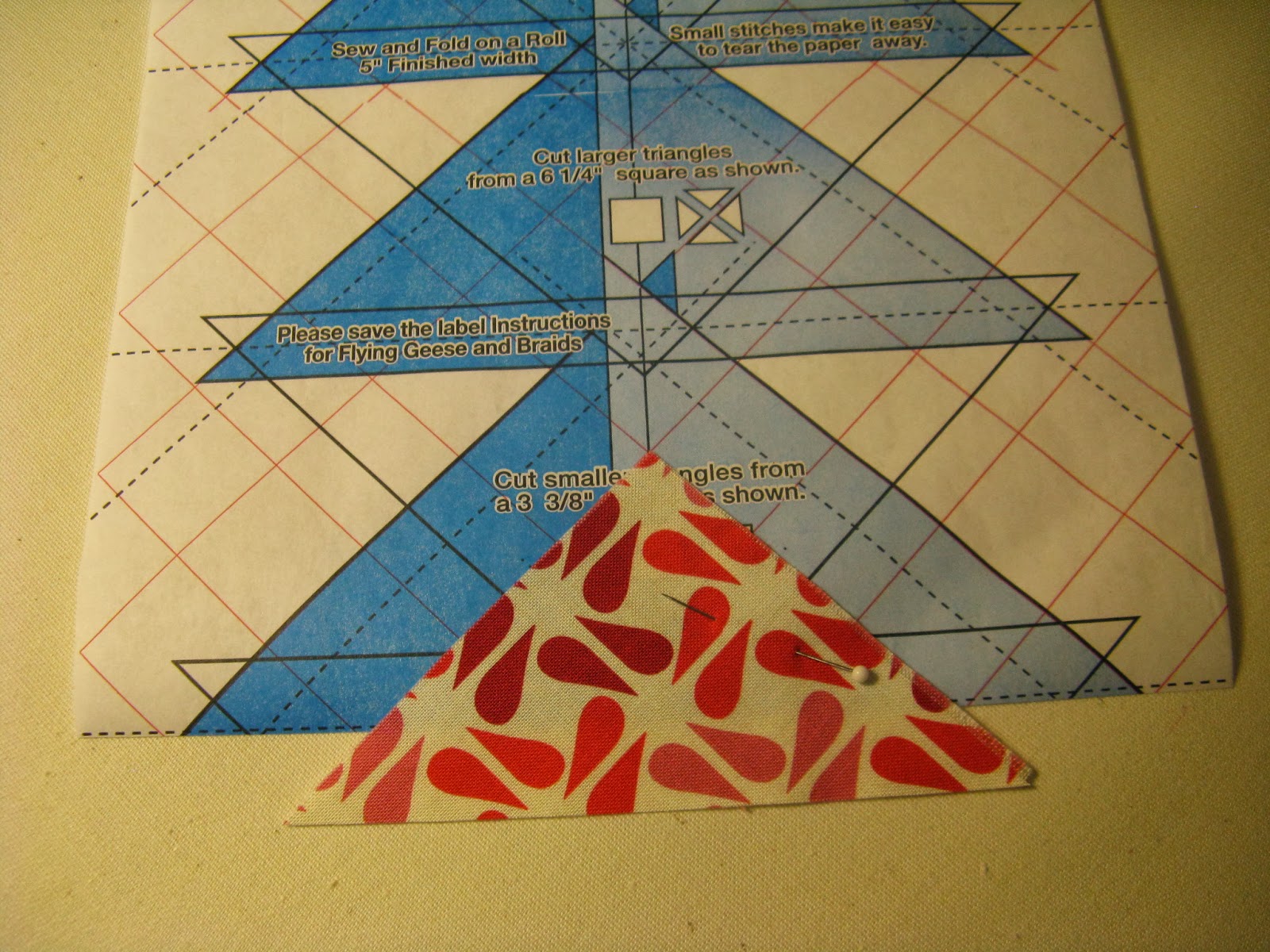 Braid Tutorial Using Sew and Fold Paper Triangles on a Roll