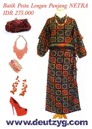 baju batik untuk pesta model exclusive batik cantik yang terdiri dari