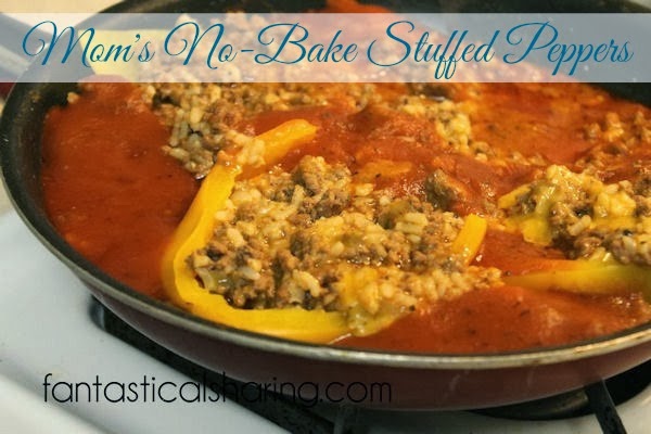 Mom's No-Bake Stuffed Peppers | Less dirty dishes for this great meal!