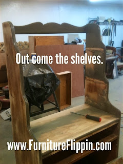 Dismantling the hutch - On Furniture Flippin'