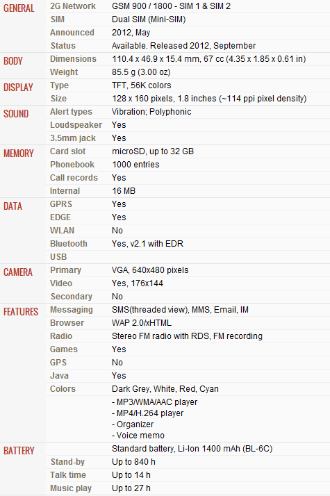the mobile blog nokia 112 mobile specification