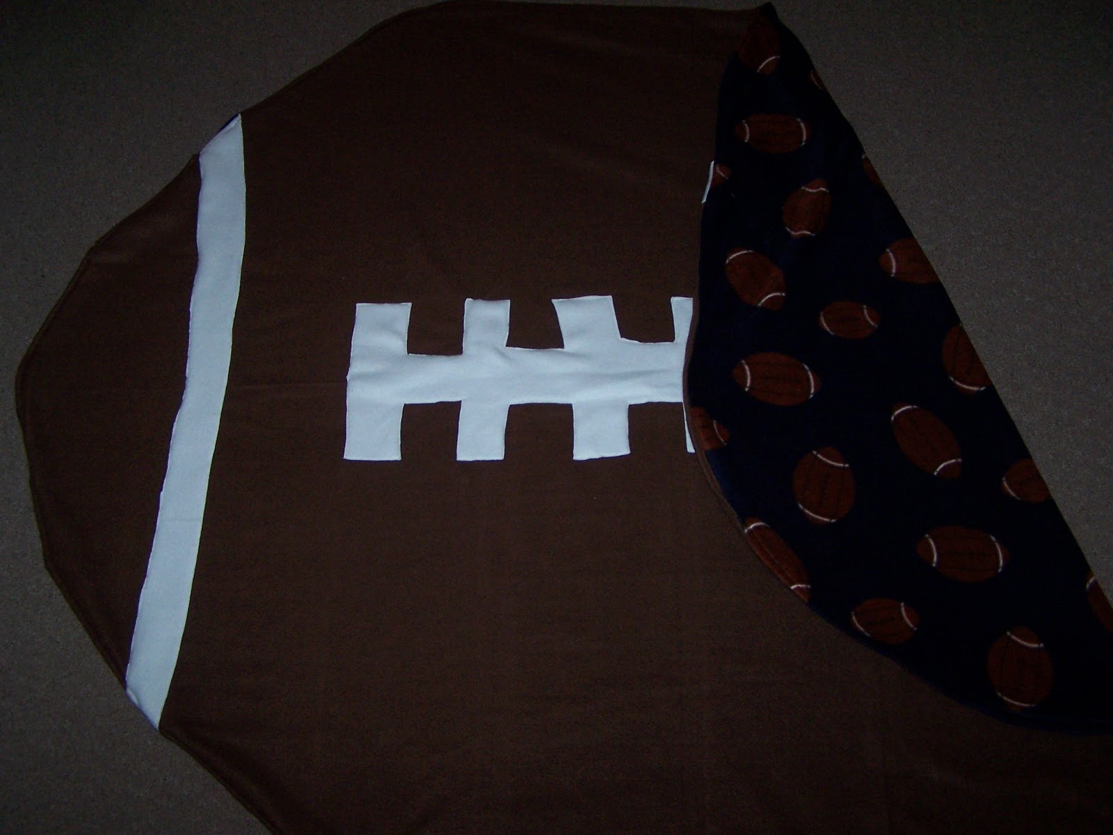 The Beautiful Budget DIY Football Blanket