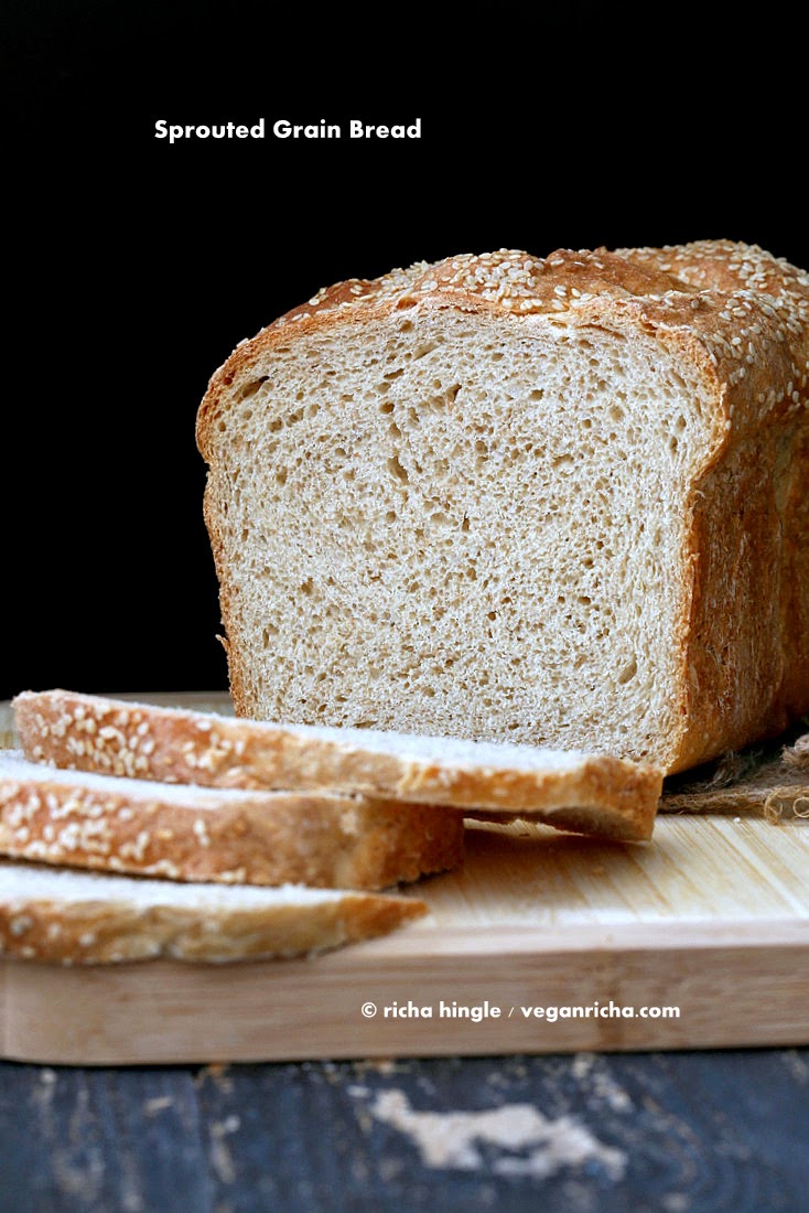 Vegan Sprouted Wheat Millet Sandwich Bread Recipe Vegan Richa