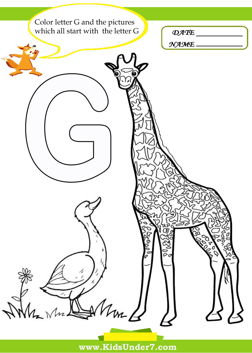 Free Worksheet Letter G Worksheets kids under 7 letter g worksheets and coloring pages pages