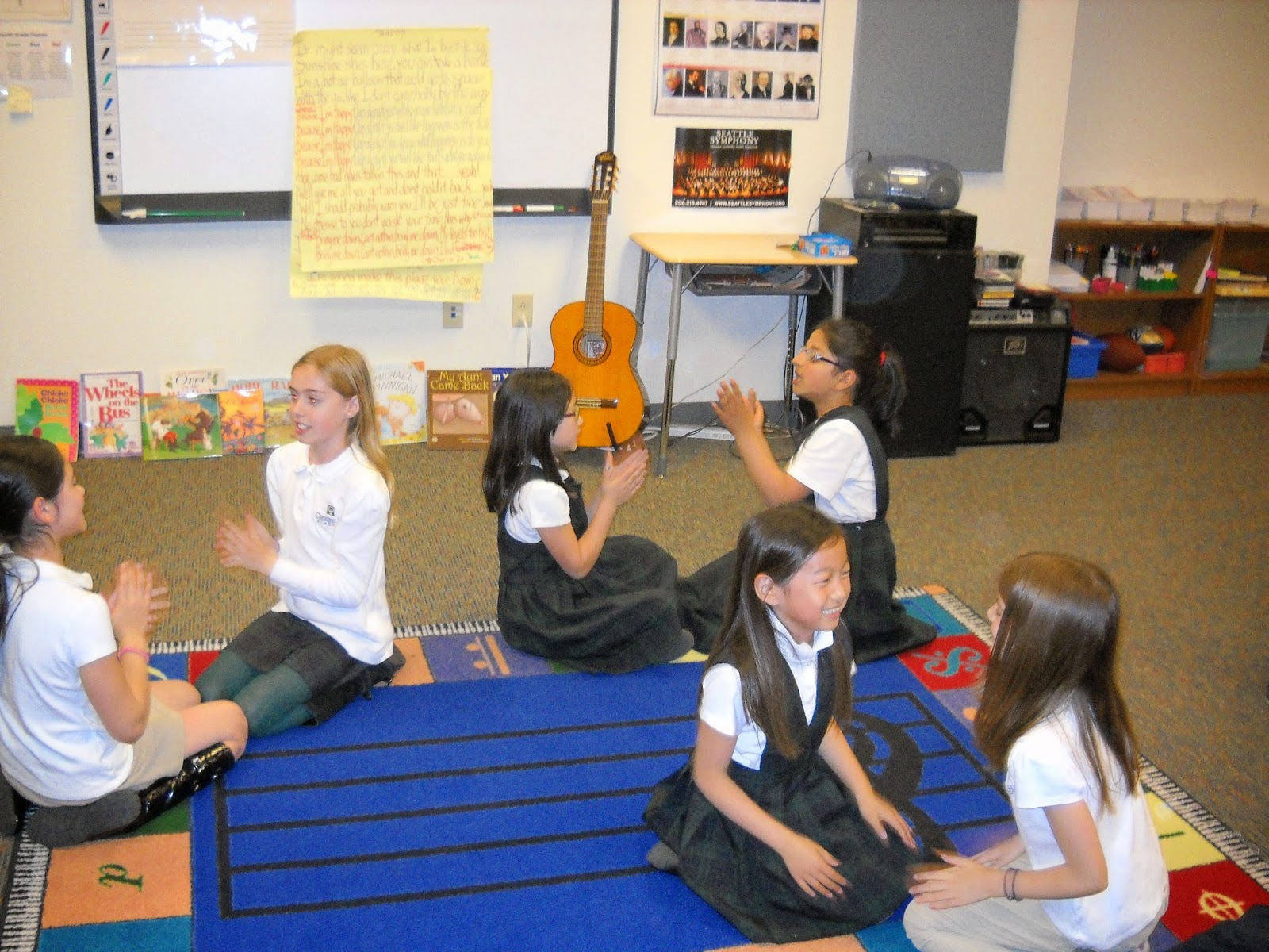 CHA Specialists' News 3rd grade music clapping games with "Green