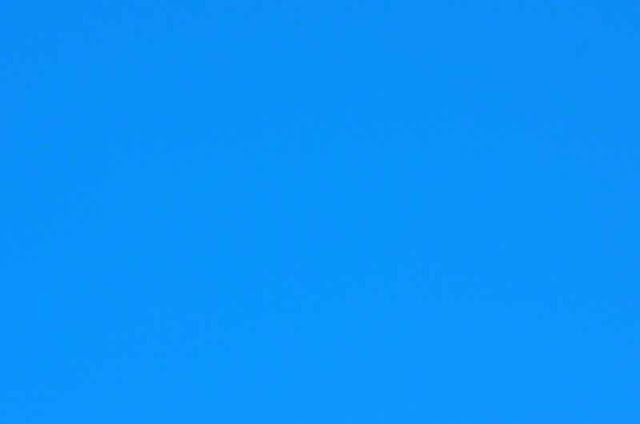 blue sky, no clouds