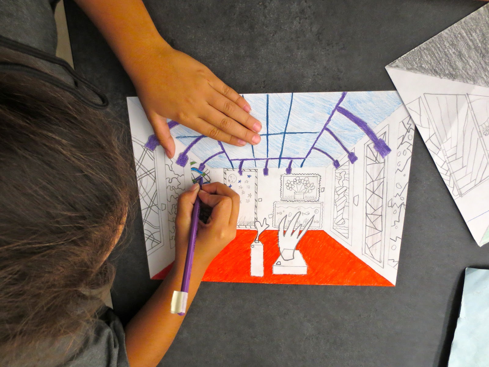 Zilker Elementary Art Class: 5th Grade Perspective Drawings