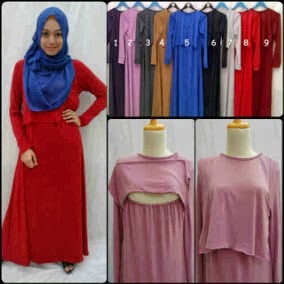 Gamis Jersey Menyusui Karet  | Azzahidah Collections