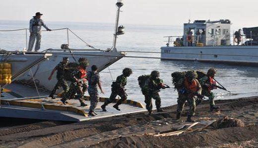 Latihan Operasi Amfibi Koarmatim