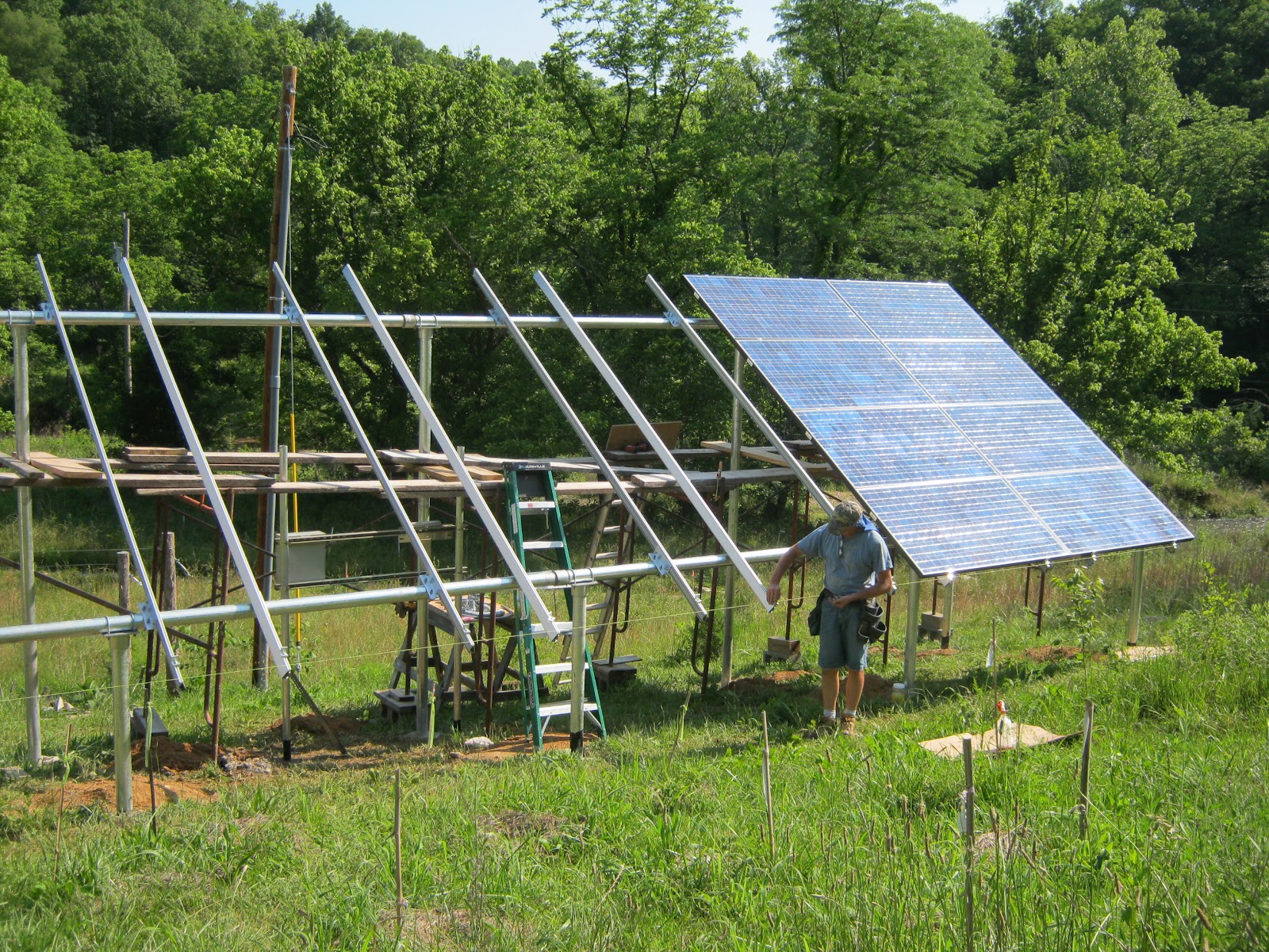 An Edible Forest Garden in Tennessee The Solar Panels Are Up!