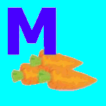 Буква  М - морковь