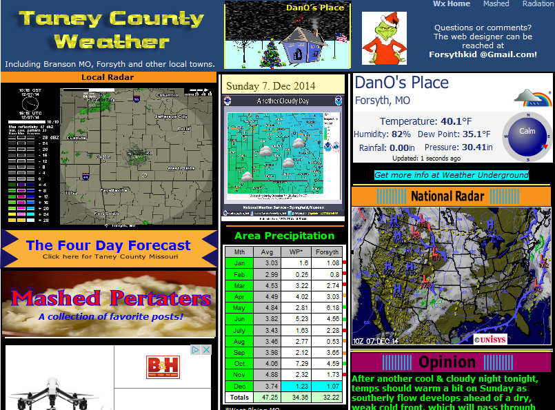 Forsythkid Weather for Taney Country Missouri!